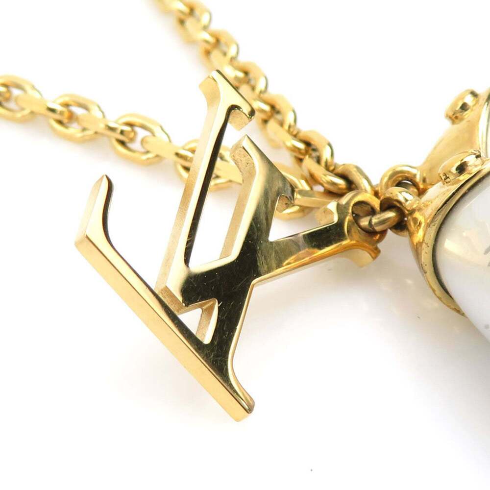 LOUIS VUITTON White Pearl Damier Necklace - Picture 4 of 11